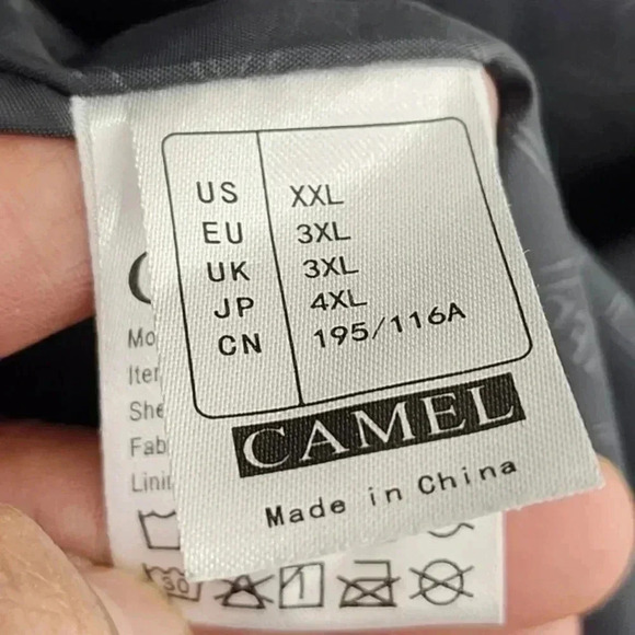 Camel Men's XXL Windbreaker Full Zip Hoodie Gray Jacket - Picture 8 of 11